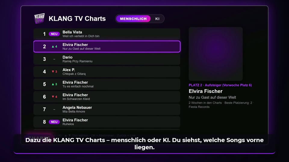 Vorschaubild: Die KLANG TV App für Smart-Fernseher